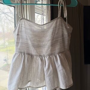 Peplum tie tank